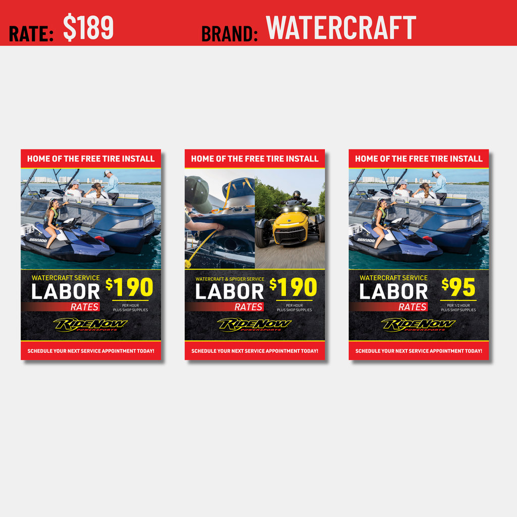 Labor Rate Signs (Clings & Posters)