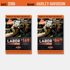 Labor Rate Signs (Clings & Posters)