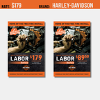 Labor Rate Signs (Clings & Posters)