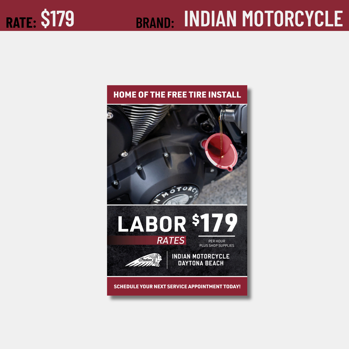 Labor Rate Signs (Clings & Posters)