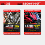 Labor Rate Signs (Clings & Posters)