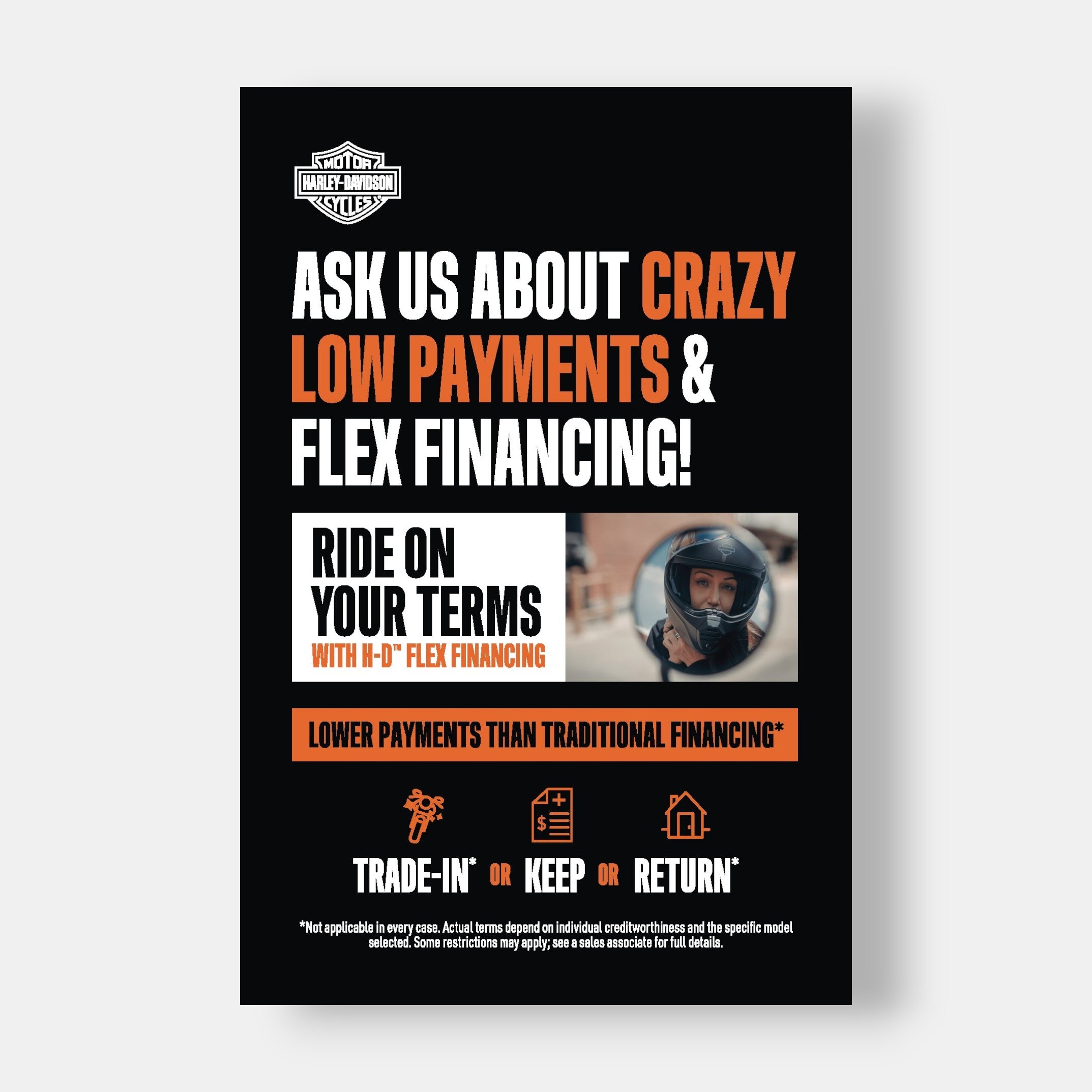 H-D Flex Finance Window Cling