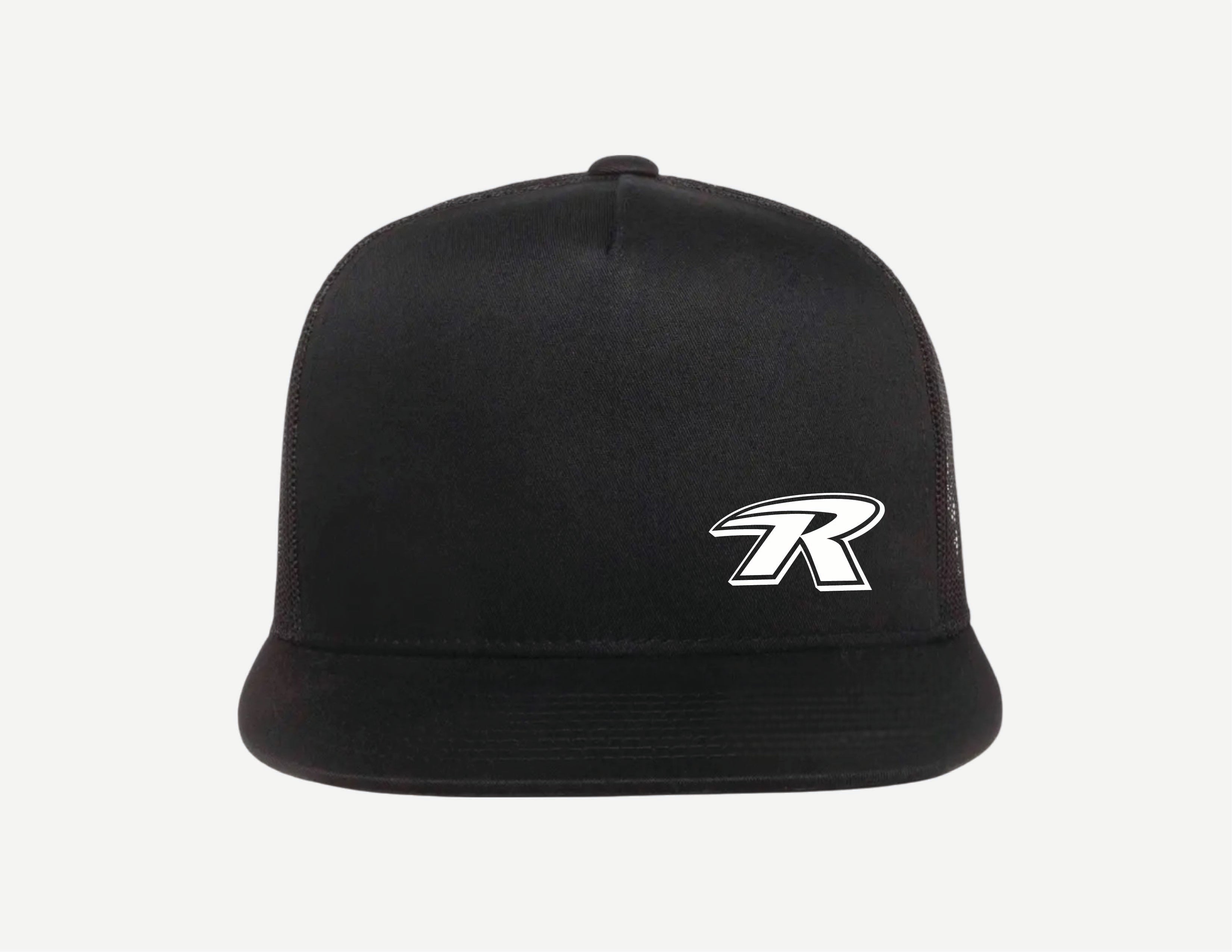 Flat Bill 6 Panel Trucker Hat