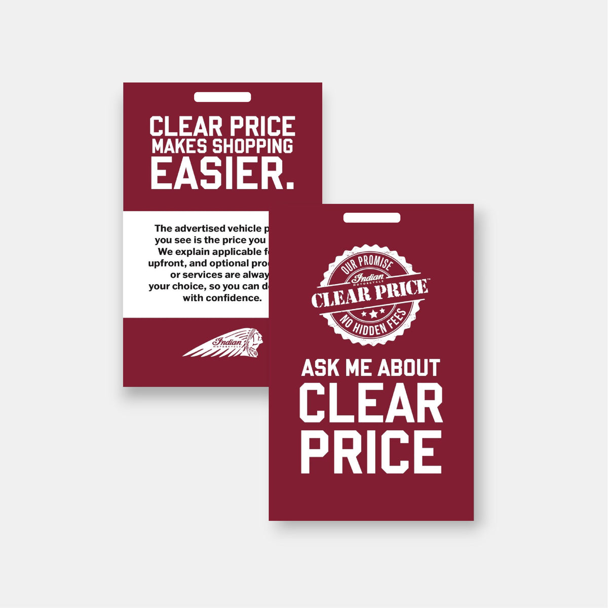Clear Price: Lanyard Card