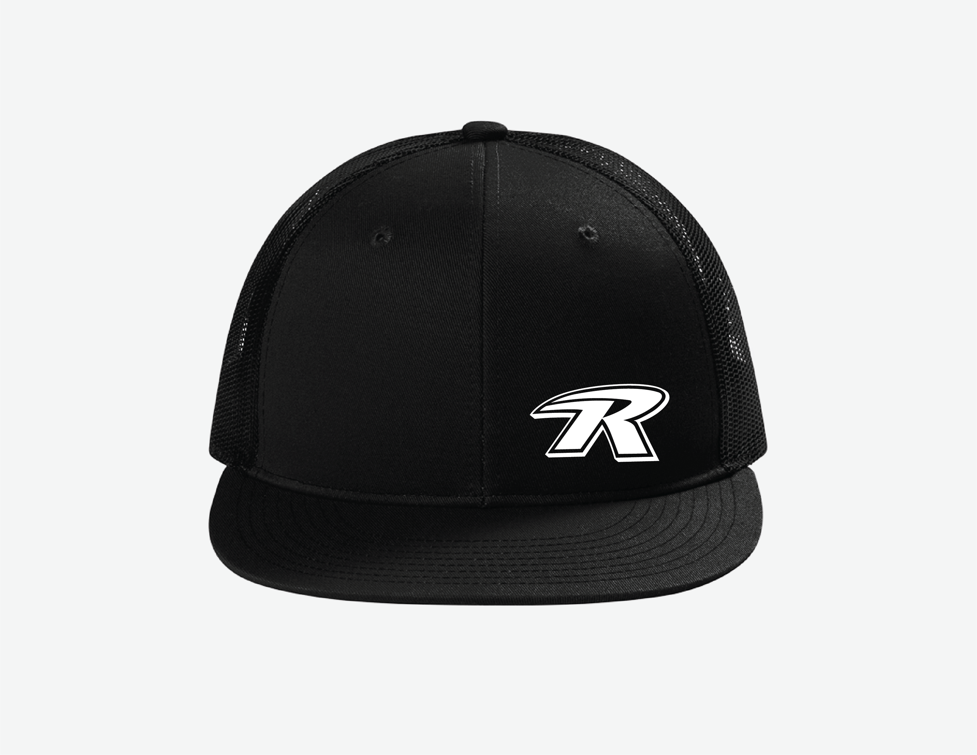 Flat Bill 6 Panel Trucker Hat