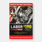 Labor Rate Signs (Clings & Posters)